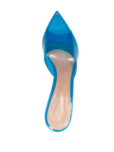 Gianvito Rossi Open-toe Leather Sandals In Blue