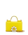 DOLCE & GABBANA Iphone® Crystal Flower Crossbody Bag, Yellow