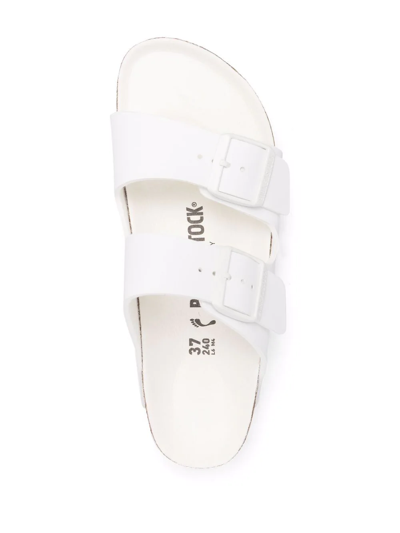Shop Birkenstock Arizona Buckle-fastening Open-toe Sandals In Weiss