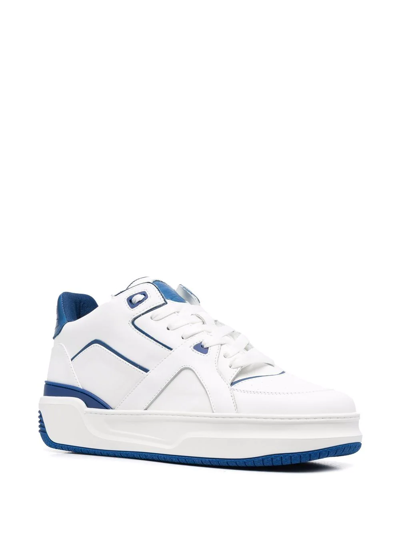 Just Don Jd3 Basketball Panelled Leather Low-top Trainers In Weiss