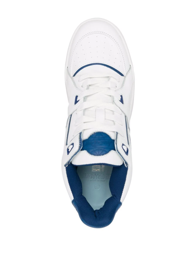 Just Don Jd3 Basketball Panelled Leather Low-top Trainers In Weiss