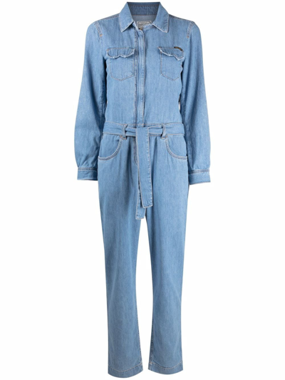 直筒牛仔连体长裤