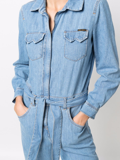 直筒牛仔连体长裤