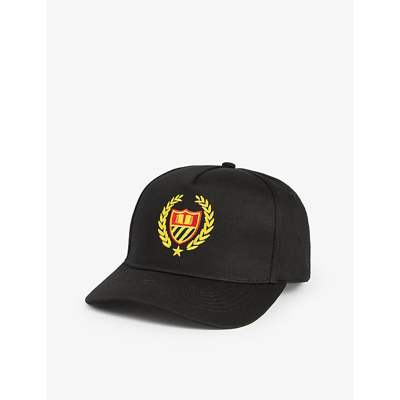 Shop Bel-air Athletics Academy Logo-embroidered Cotton Cap In Black