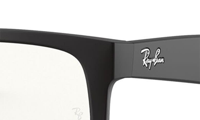 Ray Ban Justin 54mm Rectangular Optical Glasses In Black