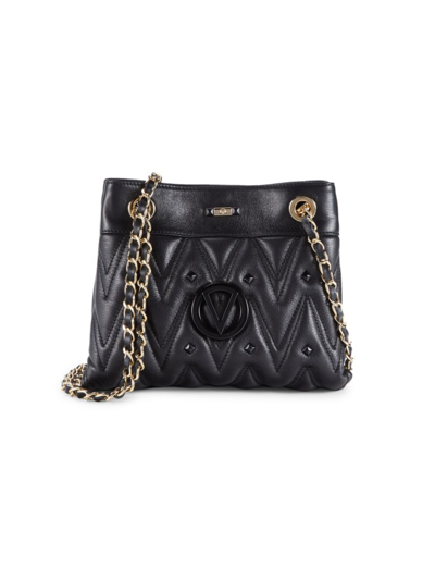 Shop Valentino By Mario Valentino Women's Rita Quilted Leather Shoulder Bag In Black