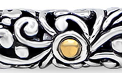 Shop Devata Bali Filigree 18k Gold & Sterling Silver Dragon Bone Chain Bracelet In Silver/ Gold