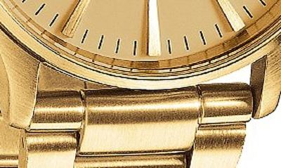 Shop Nixon Sentry Bracelet Watch, 42mm In Gold