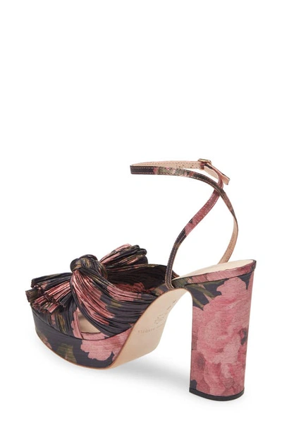 Shop Loeffler Randall Natalia Platform Sandal In Metallic Dark Floral