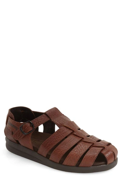 Shop Mephisto 'sam' Sandal In Tan Leather