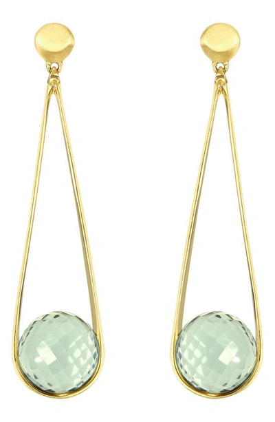 Shop Dean Davidson Ipanema Drop Earrings In Green Amethyst/gold