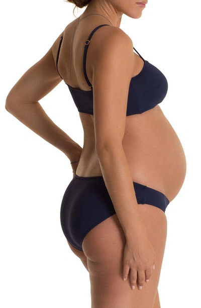 Shop Pez D'or Ana Bandeau Maternity Bikini Top In Navy