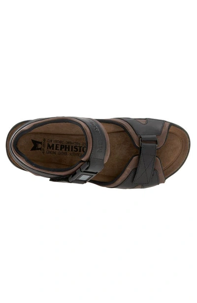 Shop Mephisto 'shark' Sandal In 5751/5700 Dark Brown Sandycalf