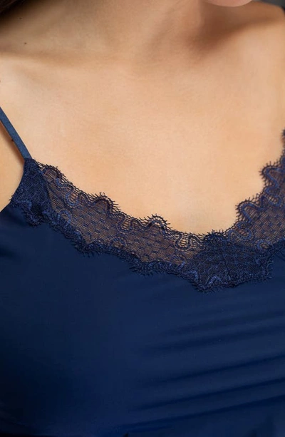 Uwila Warrior Happy Seams Lace Trim Camisole In Dress Blue