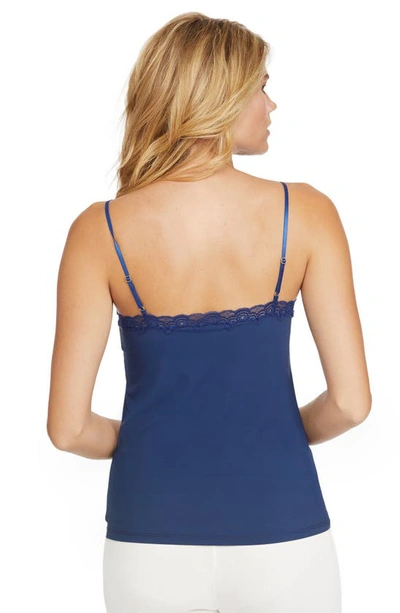 Shop Uwila Warrior Happy Seamless Lace Trim Camisole In Dress Blue
