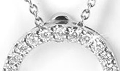 Shop Roberto Coin 'tiny Treasures' Small Diamond Circle Pendant Necklace In D0.09 Ghsi 18kwg