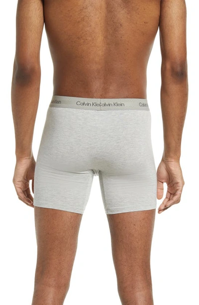 Shop Calvin Klein Ultra-soft Modern Stretch Modal Boxer Briefs In Grey Heather