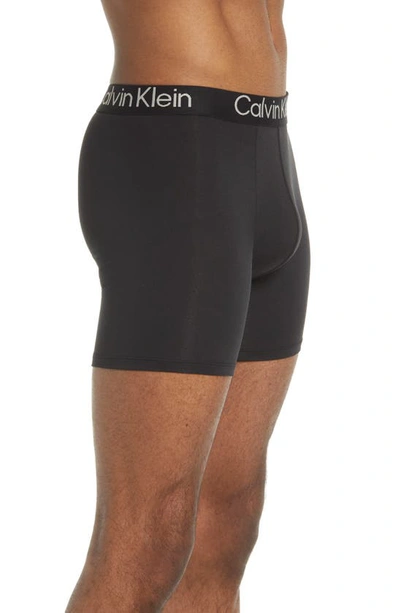 Shop Calvin Klein Ultra-soft Modern 3-pack Stretch Modal Boxer Briefs In Black