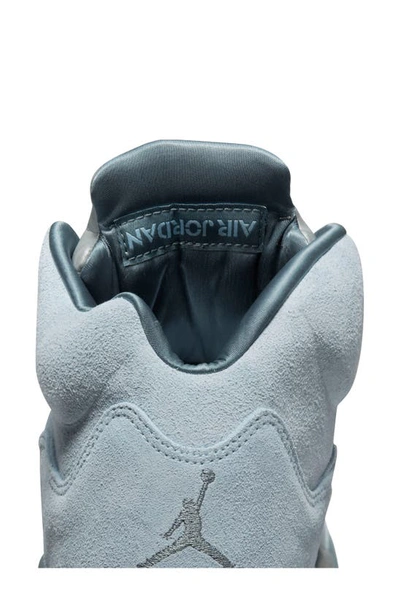 Shop Jordan Air  5 Retro Low Bluebird Sneaker In Ice/ Blue Graphite/ Silver