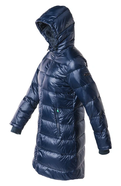 Shop Modern Eternity 3-in-1 Waterproof Quilted Down & Feather Fill Maternity Puffer Coat In Navy