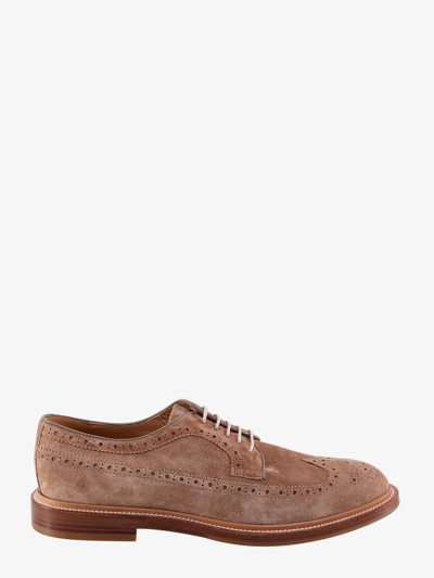 Shop Brunello Cucinelli Lace-up Shoe In Brown
