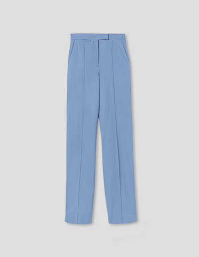 Shop A Line Creased Straight-leg Trousers In Blue