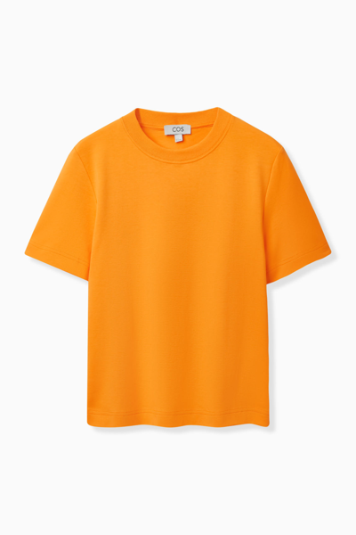 Shop Cos Regular-fit Heavyweight T-shirt In Orange