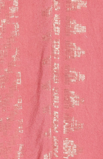 Shop Elan V-neck Cover-up Maxi Slipdress In Rose Gold Arrow Print