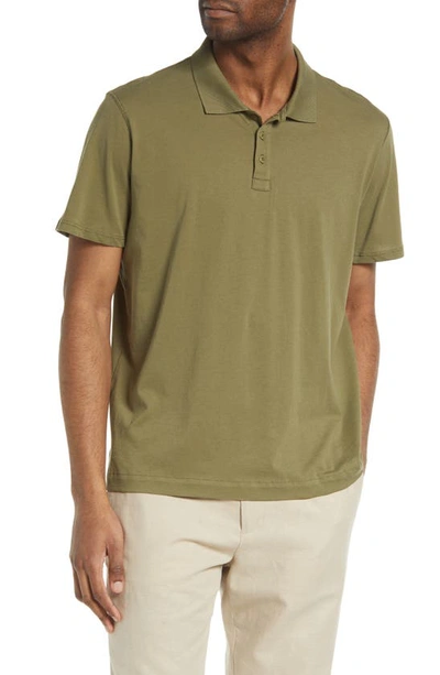 Shop Atm Anthony Thomas Melillo Jersey Cotton Polo Shirt In Seaweed