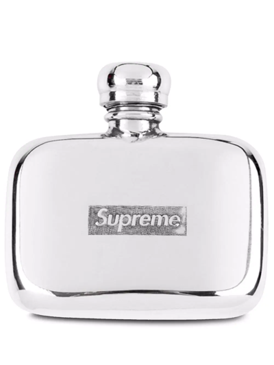 Shop Supreme Pewter Mini Flask In Silver
