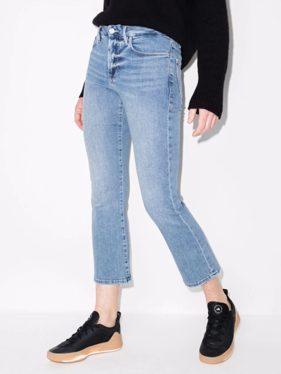 Frame Le Crop Mini Boot Jeans In Blau