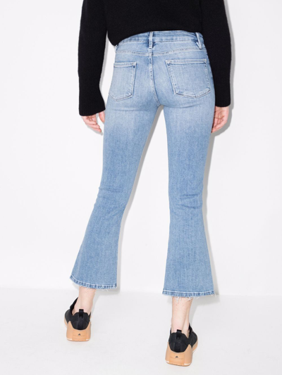 Frame Le Crop Mini Boot Jeans In Blau