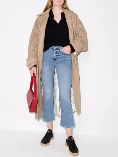 Frame Le Crop Mini Boot Jeans In Blau