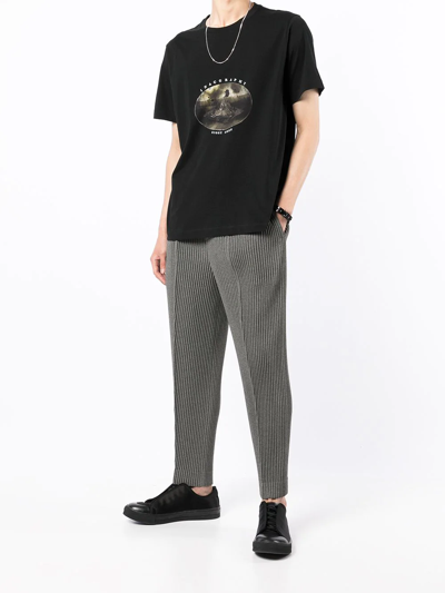 Ziggy Chen Graphic-print Cotton T-shirt In Schwarz