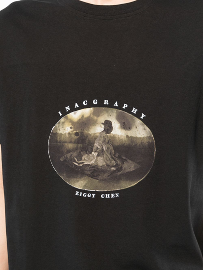 Ziggy Chen Graphic-print Cotton T-shirt In Schwarz