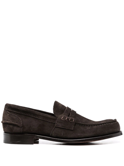Shop Church's Pembrey Suede Penny Loafer In Braun