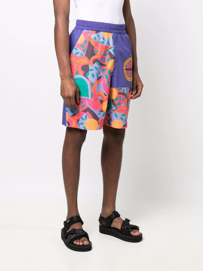 Shop Isabel Marant Patterned High-waisted Shorts In Violett