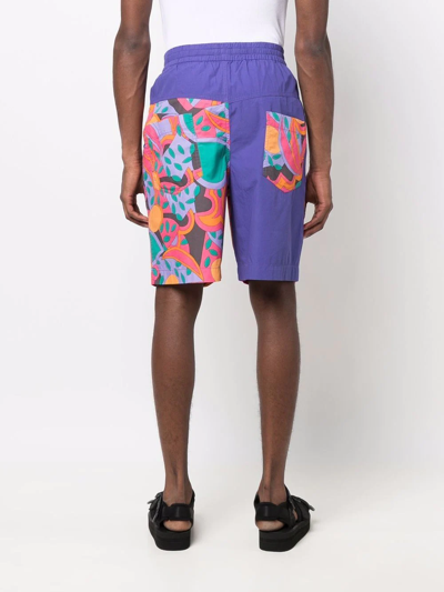 Shop Isabel Marant Patterned High-waisted Shorts In Violett