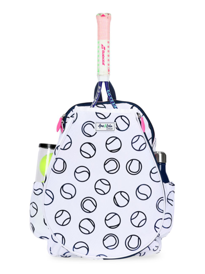 Shop Ame & Lulu Little Kid's & Kid's Matchpoint Tennis Backpack In Navy White