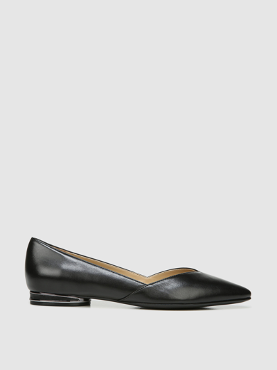 Naturalizer Havana Pointed Toe Flat In Black Leather | ModeSens