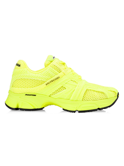 Balenciaga Phantom Monocolor Mesh Trainer Sneakers In Yellow