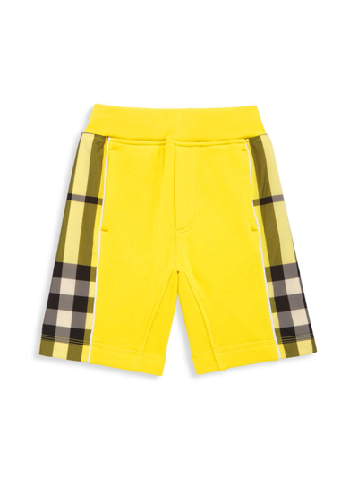 Shop Burberry Little Boy's & Boy's Graham Shorts In Yellow