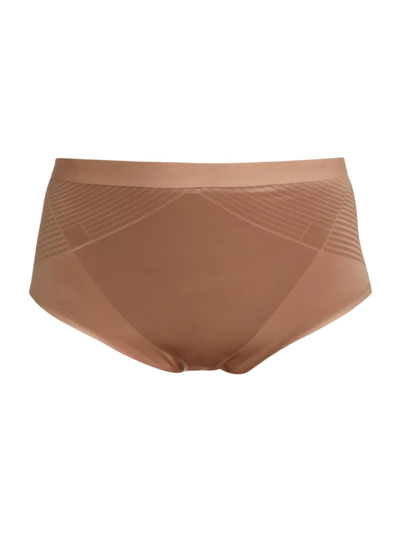 Shop Spanx Thinstincts 2.0 High-waisted Briefs In Cafe Au Lait