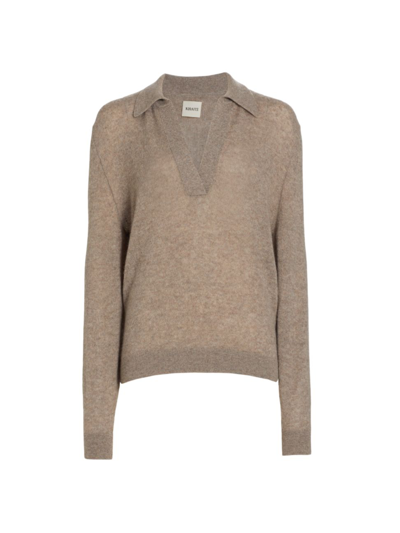 Shop Khaite Women's Jo Cashmere Pullover Sweater In Barley