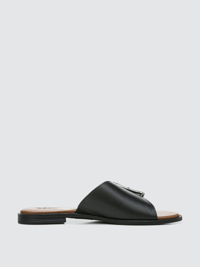 Shop Naturalizer Forrest Slide Sandals In Black Lea