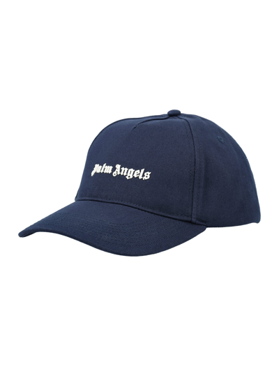 Shop Palm Angels Classic Logo Cap In Navy