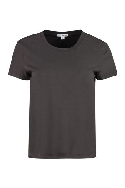Shop James Perse Cotton Crew-neck T-shirt In Grey