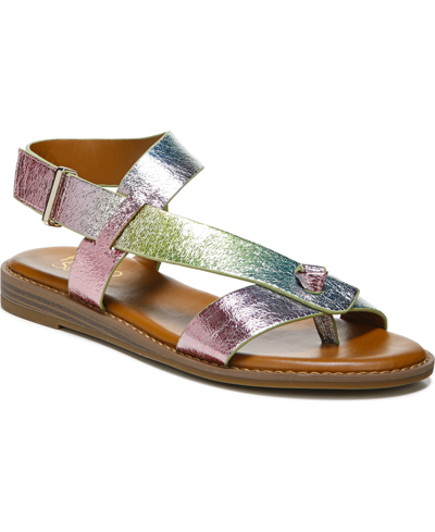 Shop Franco Sarto Glenni Sandals Women's Shoes In Rainbow Metallic Faux Leather