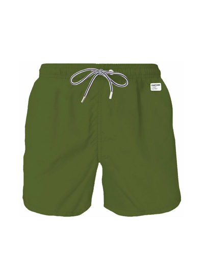 Shop Mc2 Saint Barth Military Green Light Fabric Swim Shorts | Pantone ™ Special Edition