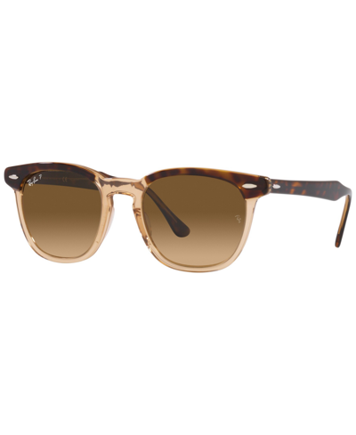 Shop Ray Ban Unisex Polarized Sunglasses, Rb2298 Hawkeye In Havana On Transparent Brown